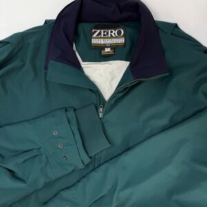 Zero Restriction Gore-Tex Golf Jacket Mens Large Green Waterproof Full Zip USA